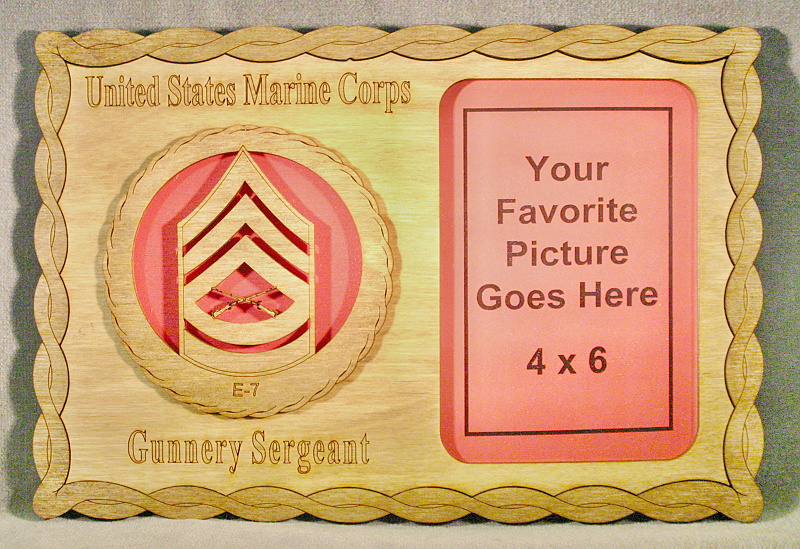 Marine Corps Gunnery Sgt E7 Picture Frame